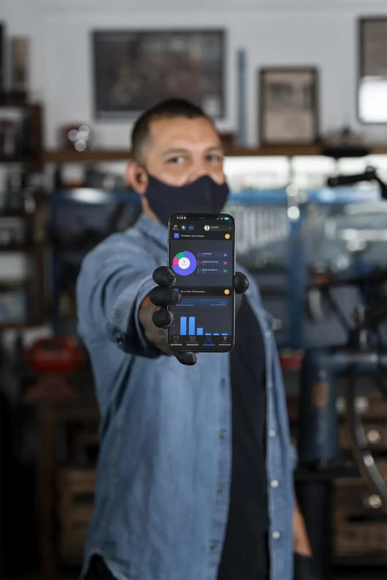 Dashboard Móvil Taller