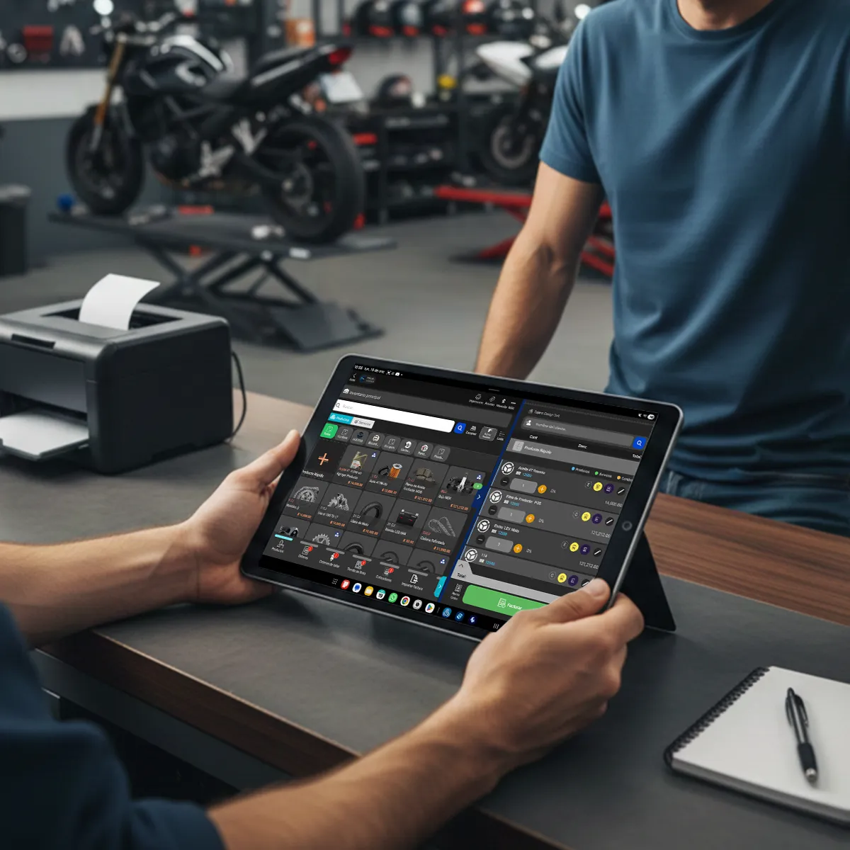 Control de cobros en software para taller de motos