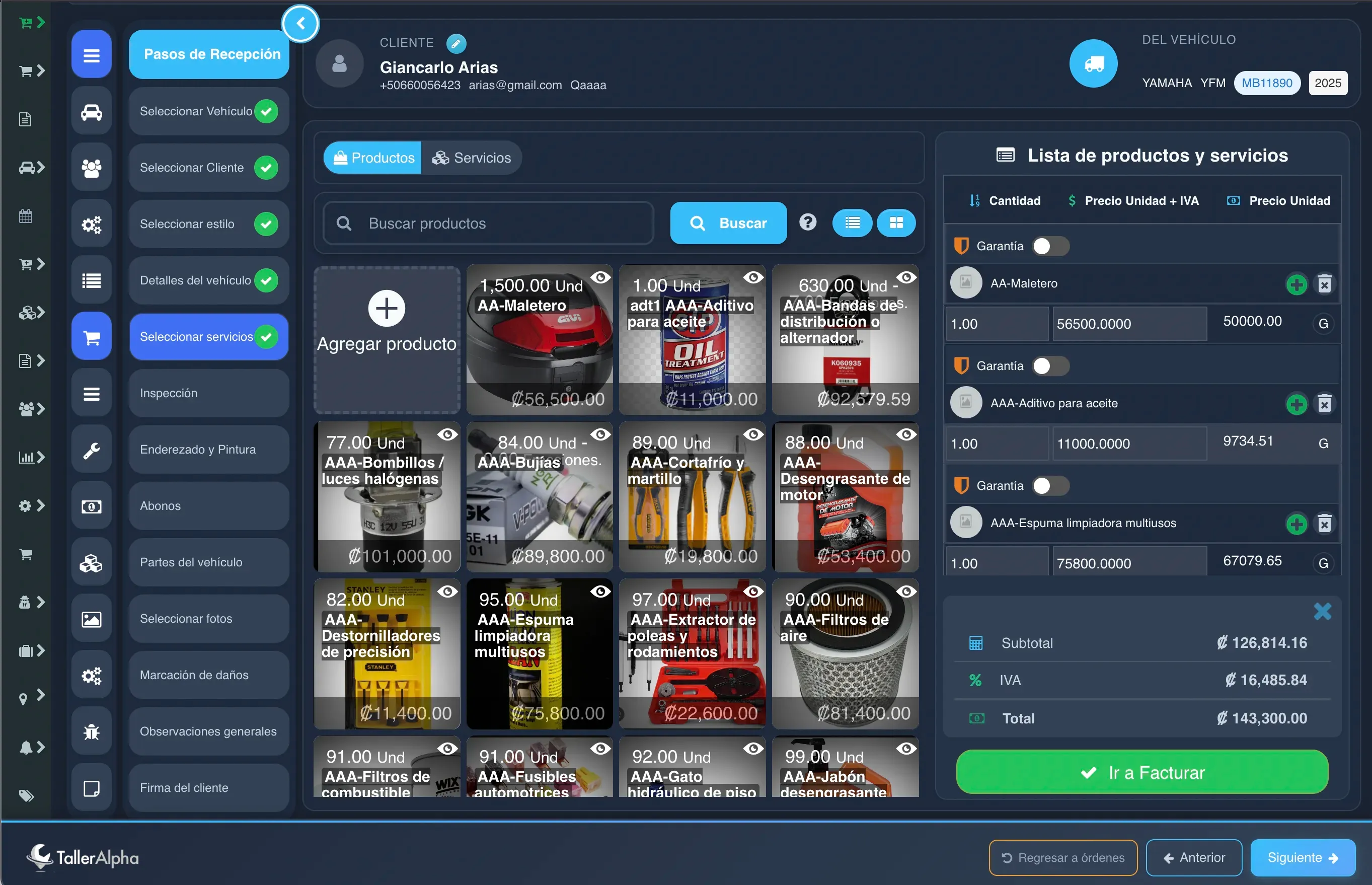 Servicios y Repuestos