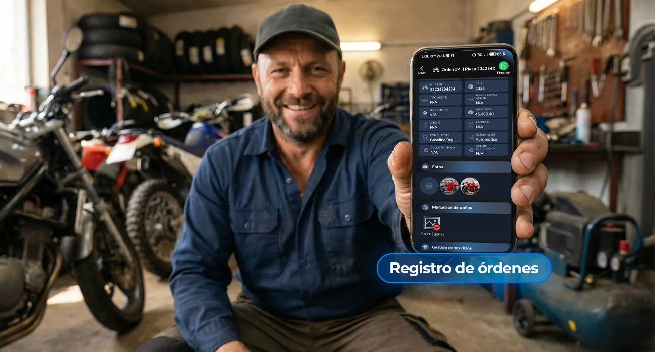 Registro de Órdenes de Servicio Taller Motos