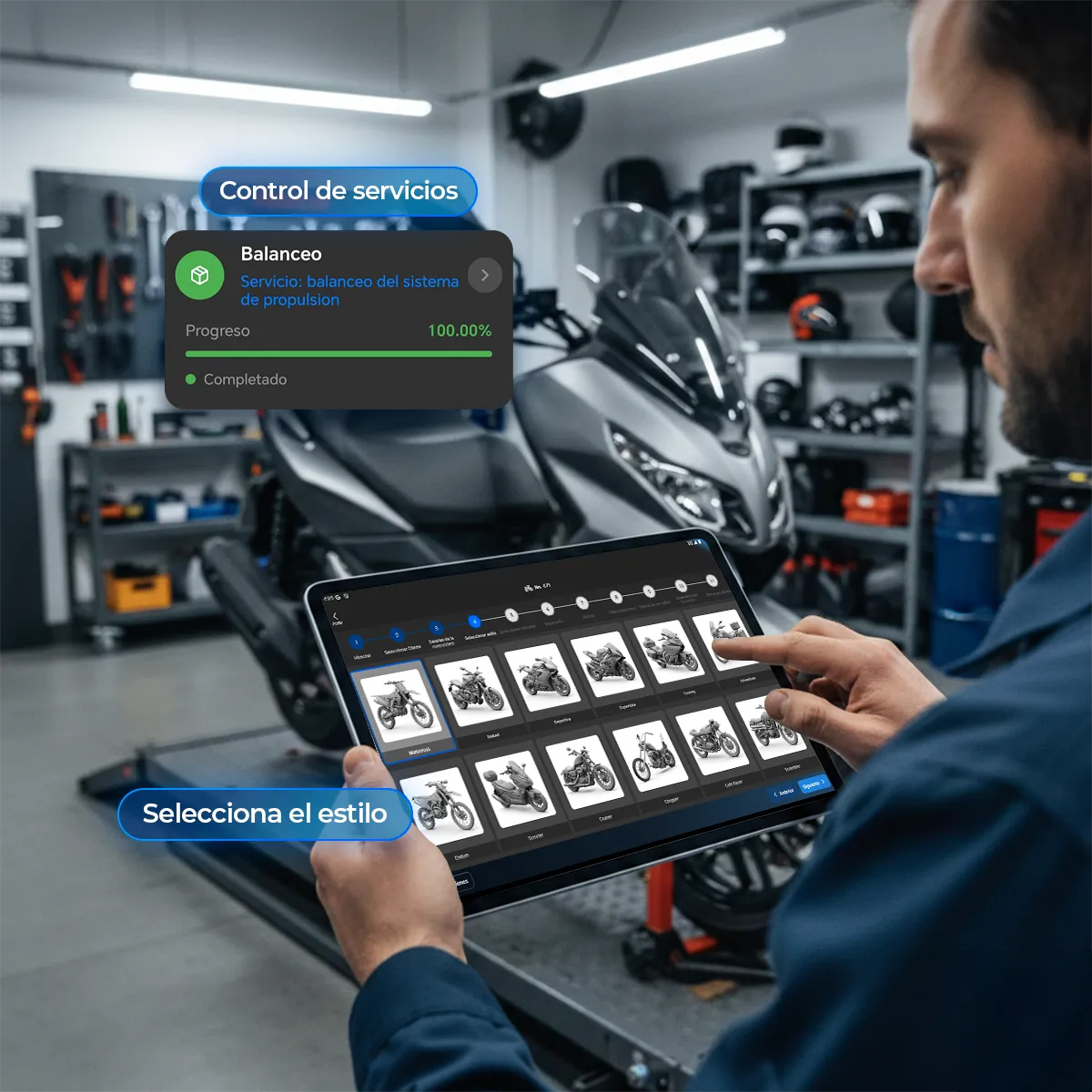 Recepción digital en software para taller de motos